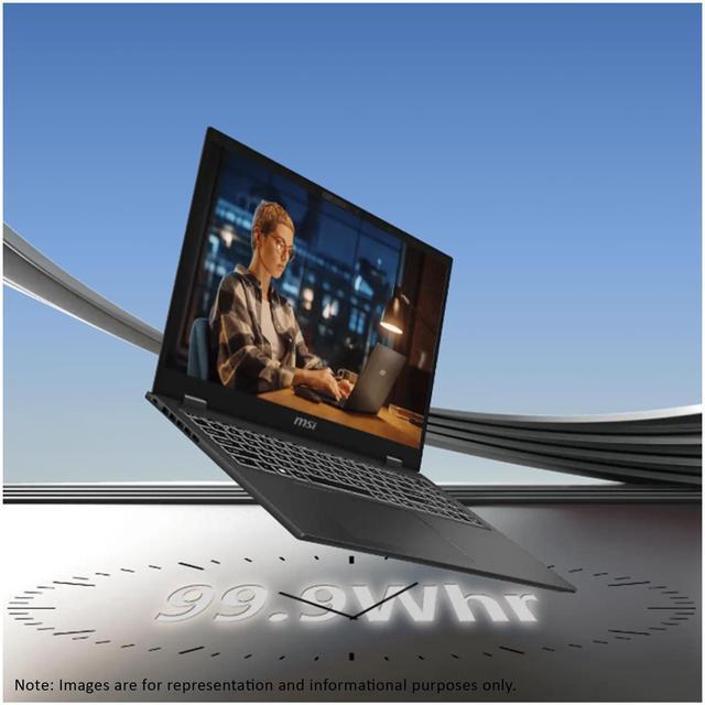 Alt view image 3 of 7 - MSI Prestige 16AI Studio Laptop, Intel Ultra 7-155H, 32 GB LPDDR5 RAM, 1 TB PCIe SSD, 16" QHD+ (2560x1600) Display, Nvidia G-Force RTX 4070, Backlit Numeric Keyboard, W11 Pro, Gray
