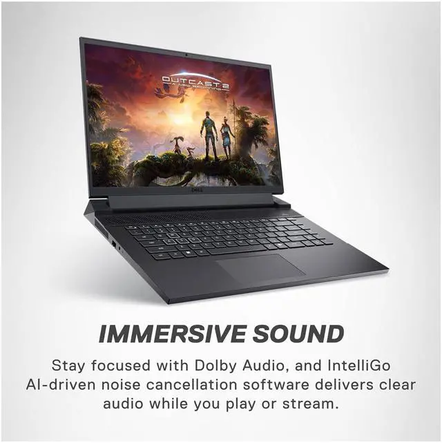 Alt view image 2 of 7 - DELL G16 7630 Gaming Laptop, 16" QHD Display, Intel Core i9-13900HX, 16 GB DDR5 RAM, 1 TB NVMe SSD, NVIDIA GeForce RTX 4070, Backlit Keyboard, Windows 11 Home, Metallic Nightshade