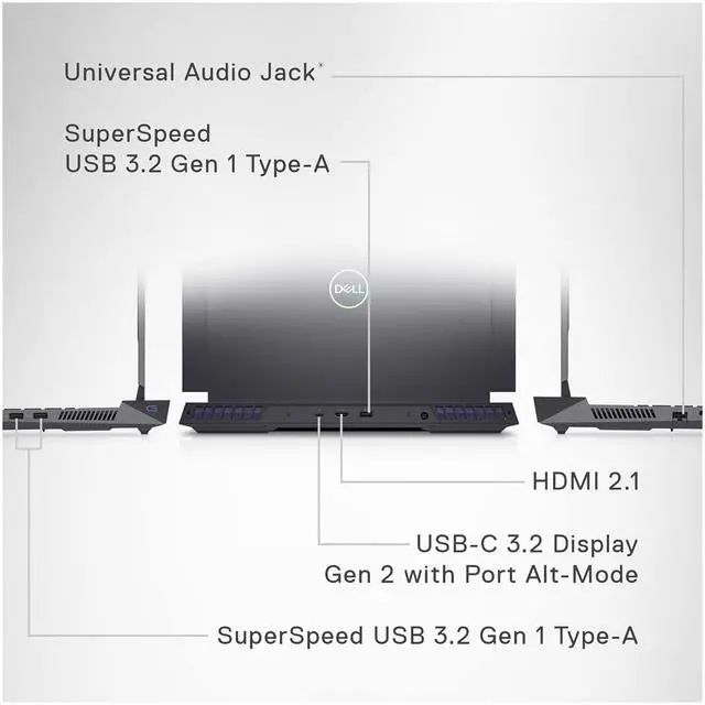 Alt view image 5 of 7 - DELL G16 7630 Gaming Laptop, 16" QHD Display, Intel Core i9-13900HX, 16 GB DDR5 RAM, 1 TB NVMe SSD, NVIDIA GeForce RTX 4070, Backlit Keyboard, Windows 11 Home, Metallic Nightshade