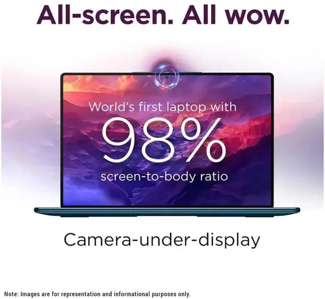 Alt view image 5 of 7 - Lenovo Yoga Slim 9i Copilot+ Laptop, Intel Ultra 7-258V, 32 GB LPDDR5x RAM, 2 TB PCIe SSD, 14" 4K (3840x2400) 120Hz OLED Touchscreen Display, Intel Arc Graphics, Backlit Keyboard, W11 Home, Tidal Teal