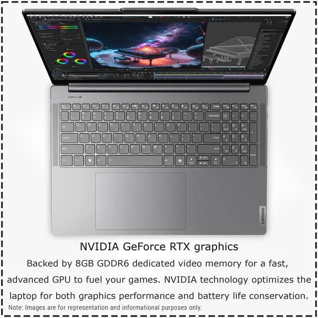 Alt view image 3 of 7 - Lenovo Yoga Pro 9i Laptop, Intel Core 9-185H, 32 GB LPDDR5X RAM, 2 TB PCIe SSD, 16" 3.2K Mini LED Touchscreen (3200x2000) Display, Nvidia G-Force RTX 4060, Backlit Keyboard, W11 Pro, Luna Grey