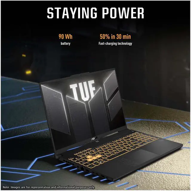 Alt view image 3 of 7 - ASUS TUF F16 Gaming Laptop, Intel i7-13650HX, 64 GB DDR5 RAM, 2 TB PCIe SSD, 16 FHD+ (1920x1080), Nvidia G-force RTX 4060, W11 Home