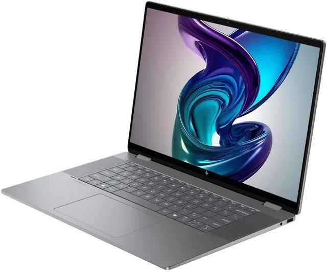 Alt view image 7 of 7 - HP OmniBook X Flip 2-in-1 Copilot+ Laptop, AMD Ryzen AI 7-350, 24 GB LPDDR5x RAM, 1 TB PCIe SSD, 16" 2K (1920x1200) Touchscreen, AMD Radeon 860M, Backlit Keyboard, W11 Home, Meteor Silver