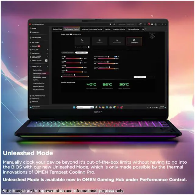 Alt view image 2 of 7 - Hp OMEN 16 MAX Gaming Laptop, Intel Ultra 9-275HX, 64 GB DDR5 RAM, 1 TB PCIe SSD, 16" WQXGA (2560 x 1600) Display, Nvidia G-Force RTX 5080, Numeric RGB Backlit Keyboard, W11 Home, Shadow black