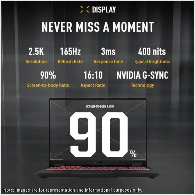 Alt view image 2 of 7 - ASUS TUF A16 Copilot+ Gaming Laptop, AMD Ryzen AI 9 270, 64 GB DDR5 RAM, 4 TB PCle SSD, 16" FHD+ (1920x1200) 165Hz Display, Nvidia G-Force RTX 5070, 1-Zone RGB Keyboard, W11 Home, Jaegar Gray