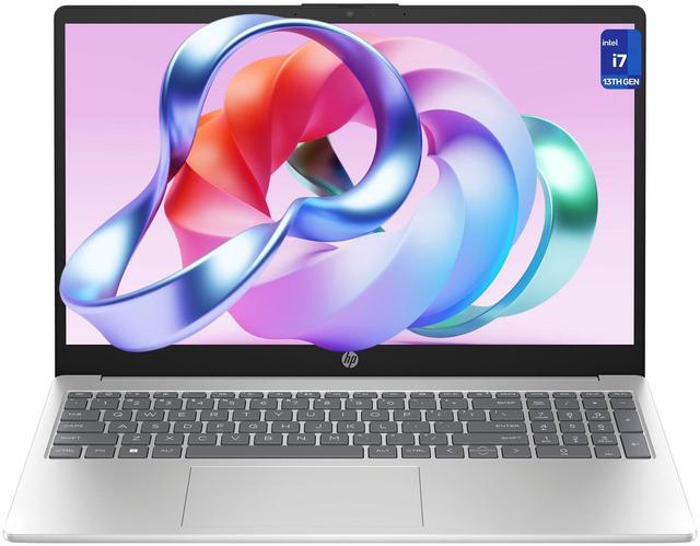 Main image of HP 15 Laptop, Intel i7-1355U, 16 GB DDR4 RAM, 1 TB PCIe SSD, 15.6" FHD (1920x1080) Touchscreen, Iris Xe Graphics, W11 Home, Natural Silver