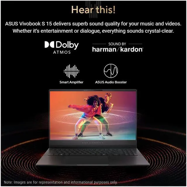 Alt view image 3 of 7 - ASUS Vivobook S Copilot+ Laptop, AMD Ryzen AI 9 HX 370, 32 GB LPDDR5x RAM, 1 TB PCIe SSD, 15.6" 3K (2880x1620) Display, AMD Radeon 890M, 1-Zone RGB Backlit Keyboard, W11 Pro, Neutral Black