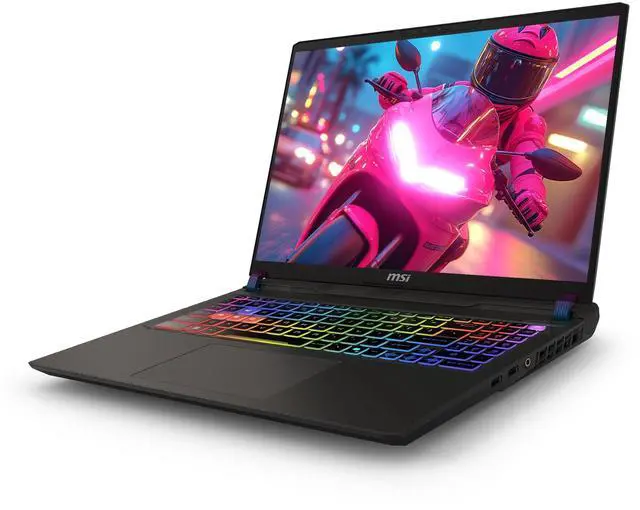 Alt view image 7 of 7 - MSI Vector 16 HX AI Gaming Laptop, Intel Ultra 7-255HX, 64 GB DDR5 RAM, 4 TB PCIe SSD, 16" FHD+ (1920x1200) 144Hz Display, Nvidia G-Force RTX 5070Ti, Backlit Keyboard, W11 Pro, Cosmo Gray