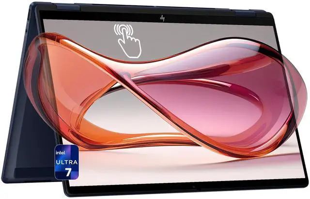 Main image of HP OmniBook X Flip 2-in-1 Copilot+ Laptop, Intel Ultra 7-256V, 16 GB LPDDR5x RAM, 1 TB PCIe SSD, 14" 2K (1920x1200) Touchscreen, Intel Arc 140V, Backlit Keyboard, W11 Home, Atmospheric Blue