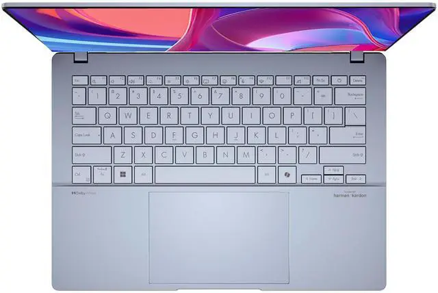 Alt view image 5 of 7 - ASUS Vivobook S 14 Copilot+ Laptop, Intel Ultra 7-258V, 32 GB LPDDR5x RAM, 2 TB PCIe SSD, 14" WUXGA (1920x1200) Display, Intel Arc Graphics, Backlit Keyboard, W11 Home, Mist Blue