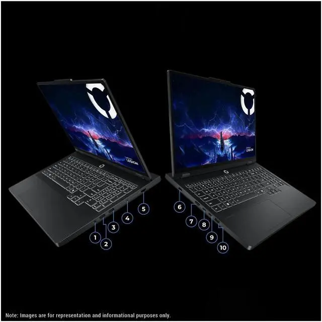 Alt view image 2 of 7 - Lenovo Legion Pro 5i Gen 10 Gaming Laptop, Intel Ultra 9-275HX, 64 GB DDR5 RAM, 2 TB PCIe SSD, 16" WQXGA (2560x1600) Display, Nvidia G-Force RTX 5070Ti, 24-Zone RGB Backlit, W11 Home, Eclipse Black