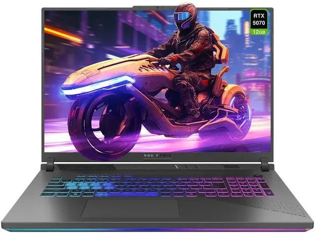 Main image of ASUS ROG Strix G18 Gaming Laptop, AMD Ryzen 9-9955HX, 32 GB DDR5 RAM, 1 TB PCIe SSD, 18" 2.5K (2560x1600) 240Hz Display, Nvidia G-Force RTX 5070, 4-Zone RGB Keyboard, W11 Home, Eclipse Gray