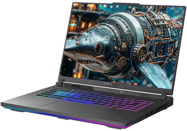 Alt view image 7 of 7 - ASUS ROG Strix G16 Gaming Laptop, AMD Ryzen 9-9955HX, 64 GB DDR5 RAM, 4 TB PCIe SSD, 16" WUXGA (1920x1200) 165Hz Display, Nvidia G-Force RTX 5060, 4-Zone RGB Keyboard, W11 Home, Eclipse Gray