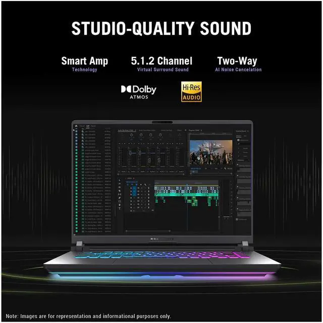 Alt view image 3 of 7 - ASUS ROG Strix G16 Gaming Laptop, Intel i7-14650HX, 16 GB DDR5 RAM, 2 TB PCIe SSD, 16 FHD+ (1920x1200) Display, Nvidia G-Force RTX 5060, 4-Zone RGB Keyboard, W11 Home, Eclipse Gray