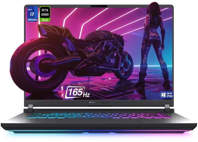 Main image of ASUS ROG Strix G16 Gaming Laptop, Intel i7-14650HX, 32 GB DDR5 RAM, 2 TB PCIe SSD, 16 FHD+ (1920x1200) Display, Nvidia G-Force RTX 5060, 4-Zone RGB Keyboard, W11 Pro, Eclipse Gray