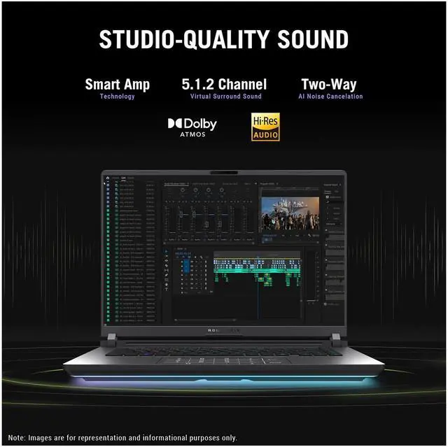 Alt view image 3 of 7 - ASUS ROG Strix G16 Gaming Laptop, Intel Ultra 9-275HX, 32 GB DDR5 RAM, 2 TB PCIe SSD, 16" 2.5K (2560x1600) Display, Nvidia G-Force RTX 5080, RGB Backlit Chiclet Keyboard, W11 Home, Eclipse Gray