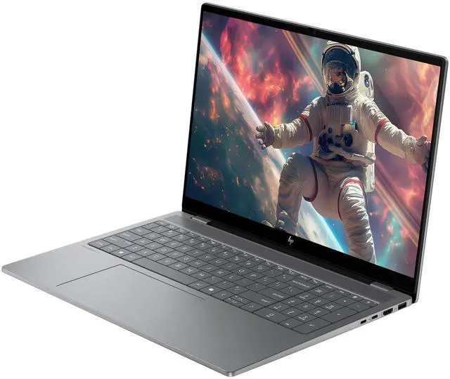 Alt view image 6 of 7 - HP OmniBook X AI 16 Laptop, Intel Ultra 7-255H, 32 GB DDR5 RAM, 2 TB PCIe SSD, 16" 2K (2048x1280) OLED Touchscreen, Nvidia G-Force RTX 4050, Backlit Keyboard, W11 Pro, Meteor Silver