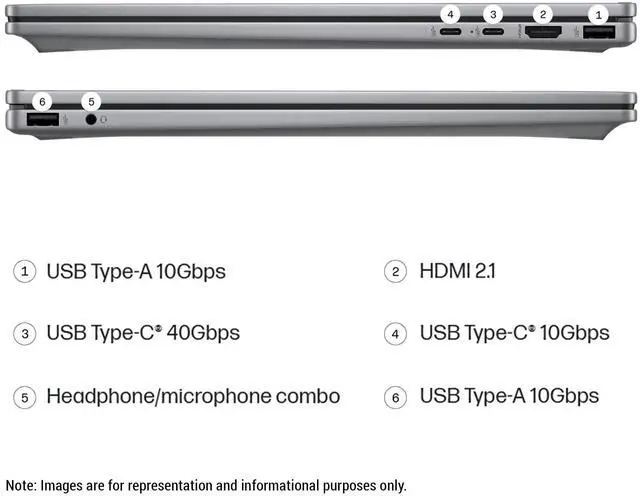 Alt view image 4 of 7 - HP OmniBook X AI 16 Laptop, Intel Ultra 7-255H, 32 GB DDR5 RAM, 2 TB PCIe SSD, 16" 2K (2048x1280) OLED Touchscreen, Nvidia G-Force RTX 4050, Backlit Keyboard, W11 Pro, Meteor Silver
