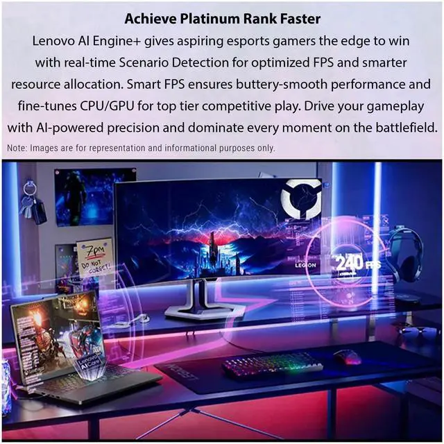 Alt view image 3 of 7 - Lenovo Legion Pro 5i Gen 10 Gaming Laptop, Intel Ultra 9-275HX, 64 GB DDR5 RAM, 4 TB PCIe SSD, 16" WQXGA (2560x1600) Display, Nvidia G-Force RTX 5070, 24-Zone RGB Backlit, W11 Pro, Eclipse Black