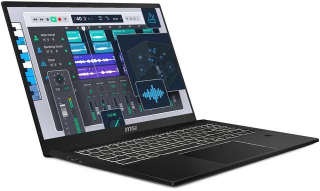 Alt view image 7 of 7 - MSI Summit A16 AI+ Laptop, AMD Ryzen AI 9-365, 32 GB LPDDR5x RAM, 2 TB PCIe SSD, 16" QHD+ (2560x1600) Touchscreen, AMD Radeon 880M Integrated Card, White Backlit Keyboard, W11 Pro, Ink Black