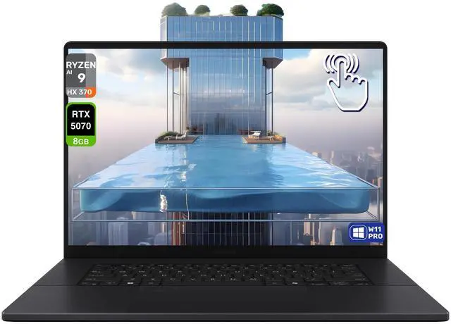 Main image of ASUS ProArt P16 Copilot+ Laptop, AMD Ryzen AI 9 HX 370, 32 GB LPDDR5x RAM, 4 TB PCIe SSD, 16" 4K (3840x2400) OLED Touchscreen, Nvidia G-Force RTX 5070, Backlit Keyboard, W11 Pro, Nano Black