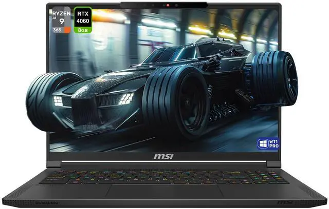 Main image of MSI Creator A16 AI+ Gaming Laptop, AMD Ryzen AI 9-365, 32 GB LPDDR5x RAM, 2 TB PCIe SSD, 16" QHD+ (2560x1600) Display, Nvidia G-Force RTX 4060, Per-key RGB Keyboard, W11 Pro, Lunar Gray