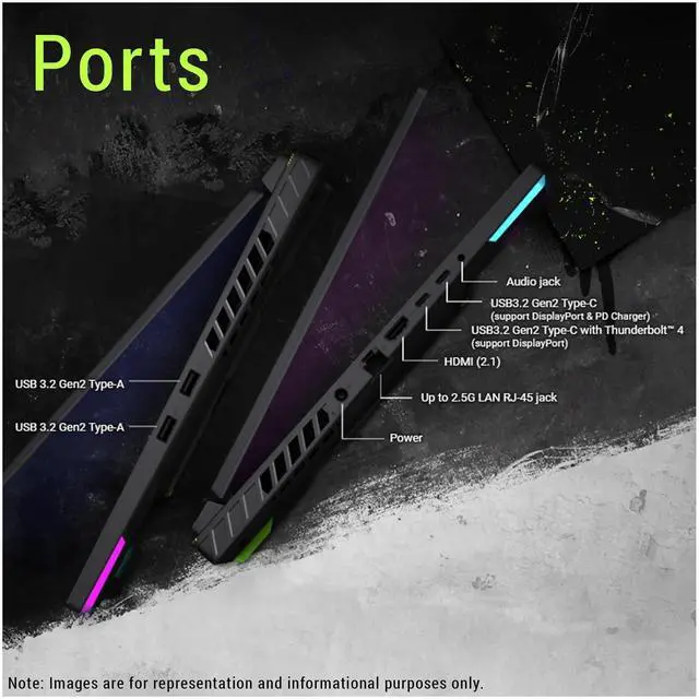 Alt view image 7 of 7 - ASUS ROG Strix G16 Gaming Laptop, AMD Ryzen 9-9955HX, 32 GB DDR5 RAM, 2 TB PCIe SSD, 16" 2.5K (2560x1600) Display, Nvidia G-Force RTX 5070Ti, Backlit Chiclet Keyboard RGB, W11 Pro, Eclipse Gray