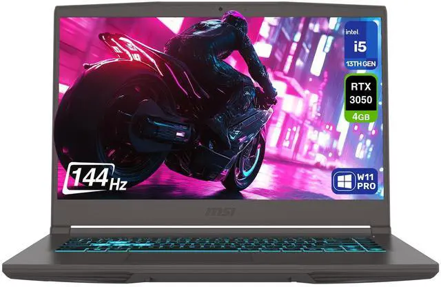 Main image of MSI Thin 15 Gaming Laptop, Intel i5-13420H, 16 GB DDR4 RAM, 1 TB PCIe SSD, 15.6" FHD (1920x1080) 144Hz Display, Nvidia G-Force RTX 3050, Backlit Keyboard, W11 Home, Cosmos Gray