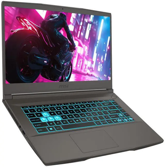 Alt view image 2 of 7 - MSI Thin 15 Gaming Laptop, Intel i5-13420H, 16 GB DDR4 RAM, 1 TB PCIe SSD, 15.6" FHD (1920x1080) 144Hz Display, Nvidia G-Force RTX 3050, Backlit Keyboard, W11 Home, Cosmos Gray