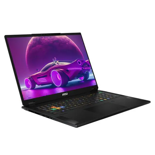 Alt view image 2 of 7 - MSI Stealth 18 HX AI Gaming Laptop, Intel Ultra 9-275HX, 96 GB DDR5 RAM, 2 TB PCIe SSD, 18" QHD+ (2560x1600) 240Hz Display, Nvidia G-Force RTX 5070Ti, Per-Key RGB Keyboard, W11 Pro, Midnight Black