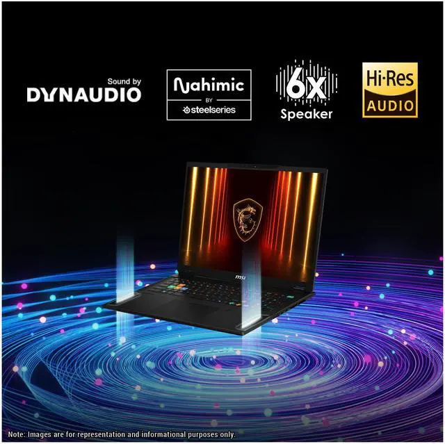Alt view image 7 of 7 - MSI Stealth 18 HX AI Gaming Laptop, Intel Ultra 9-275HX, 96 GB DDR5 RAM, 4 TB PCIe SSD, 18" QHD+ (2560x1600) 240Hz Display, Nvidia G-Force RTX 5070Ti, Per-Key RGB Keyboard, W11 Pro, Midnight Black