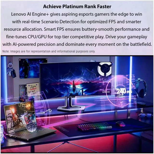 Alt view image 3 of 7 - Lenovo Legion Pro 5i Gen 10 Gaming Laptop, Intel Ultra 9-275HX, 64 GB DDR5 RAM, 2 TB PCIe SSD, 16" WQXGA (2560x1600) Display, Nvidia G-Force RTX 5070, 24-Zone RGB Backlit, W11 Pro, Eclipse Black