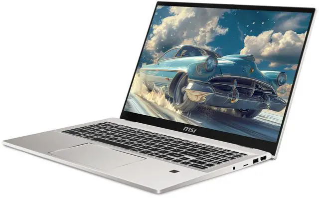 Alt view image 7 of 7 - MSI Prestige A16 AI Laptop, AMD Ryzen AI 9-365, 32 GB LPDDR5x RAM, 1 TB PCIe SSD, 16" QHD+ (2560x1600) Display, AMD Radeon Graphics, White Backlit Keyboard, W11 Pro, Urban Silver