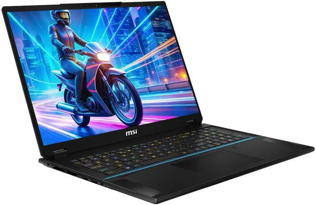 Alt view image 6 of 7 - MSI Stealth 18 AI Studio Gaming Laptop, Intel Ultra 9-185H, 64 GB DDR5 RAM, 1 TB PCIe SSD, 18" WQUXGA (3840x2400) 120 Hz Mini LED Display, Nvidia G-Force RTX 4080, Backlit Keyboard, W11 Home, Midnight