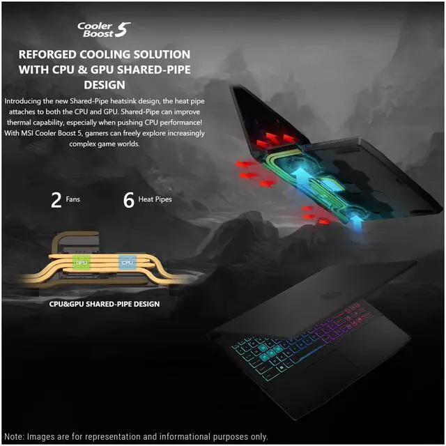 Alt view image 6 of 7 - MSI Katana 15 HX Gaming Laptop, Intel i9-14900HX, 64 GB DDR5 RAM, 4 TB PCIe SSD, 15.6" QHD+ (2560x1440) 165Hz Display, Nvidia G-Force RTX 5070, 4 Zone RGB Keyboard, W11 Pro, Black