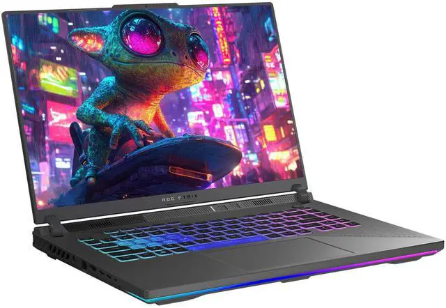 Alt view image 2 of 7 - ASUS ROG Strix G16 Gaming Laptop, AMD Ryzen 9-8940HX, 64 GB DDR5 RAM, 4 TB PCIe SSD, 16" WUXGA (1920x1200) 165Hz Display, Nvidia G-Force RTX 5070Ti, 4-Zone RGB Backlit Keyboard, W11 Home, Eclipse Grey