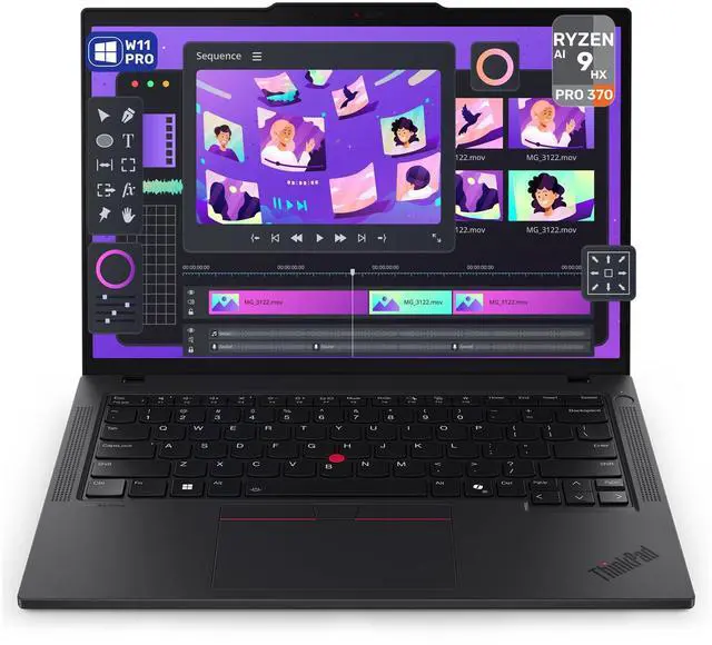 Main image of Lenovo ThinkPad P14s Gen 6 Mobile Workstation, AMD Ryzen AI 9 HX PRO-370, 96 GB DDR5 RAM, 4 TB PCIe SSD, 14" WUXGA (1920x1200) IPS Display, AMD Radeon 890M, Backlit Keyboard, W11 Pro, Black