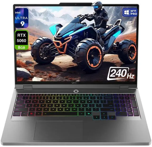 Main image of Lenovo Legion 5i Gaming Laptop, Intel Ultra 9-275HX, 64 GB DDR5 RAM, 1 TB PCIe SSD, 16" WQXGA (2560x1600) Display, Nvidia G-Force RTX 5060, 24-Zone RGB Backlit Keyboard, W11 Home, Gray
