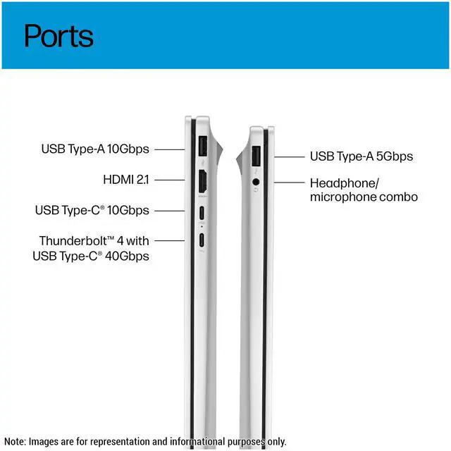 Alt view image 4 of 7 - HP OmniBook 7 Laptop, Intel 9-270H (14 cores, 20 threads), 64 GB DDR5 RAM, 4 TB PCIe SSD, 16" 2K (2048x1280) OLED 120Hz Touchscreen, Integrated Intel Graphics, Backlit Keyboard, W11 Home, Gray