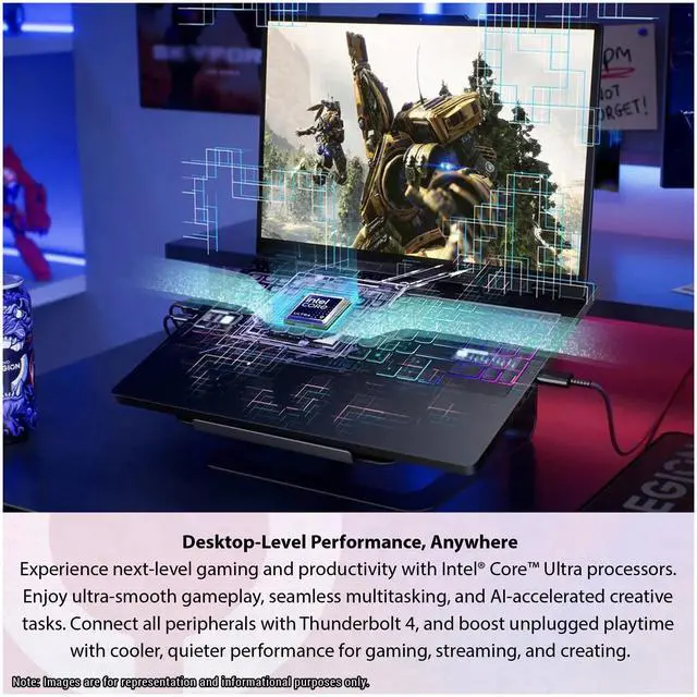 Alt view image 2 of 7 - Lenovo Legion Pro 5i Gen 10 Gaming Laptop, Intel Ultra 9-275HX, 64 GB DDR5 RAM, 4 TB PCIe SSD, 16" WQXGA (2560x1600) Display, Nvidia G-Force RTX 5060, 24-zone RGB Keyboard, W11 Home, Eclipse Black