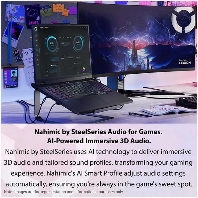 Alt view image 2 of 7 - Lenovo Legion 5i AI-Powered Gaming Laptop, Intel i7-14700HX, 16 GB DDR5 5600, 512 GB PCIe SSD, 15.1" WQXGA (2560x1660) Display, Nvidia G-Force RTX 5060, 24-Zone RGB Backlit, W11 Home, Eclipse Black