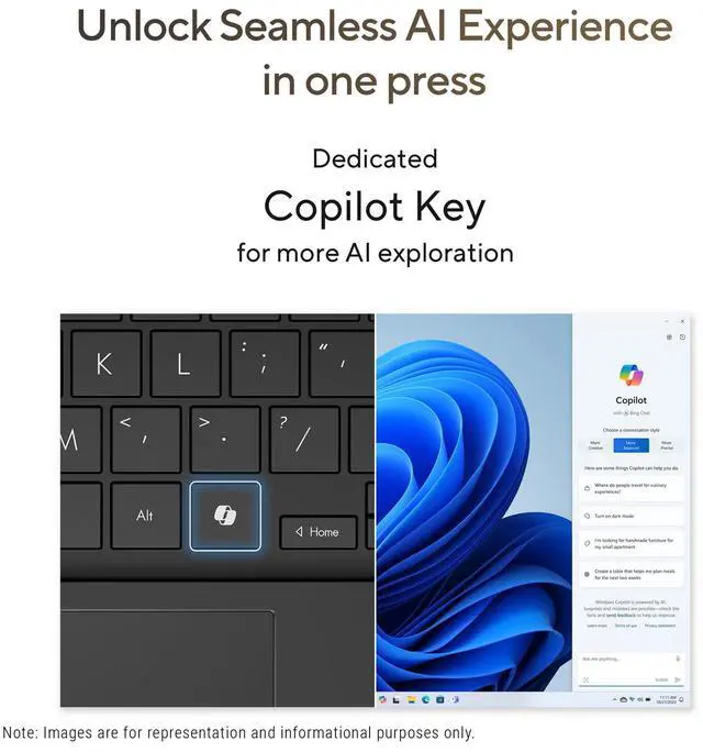 Alt view image 5 of 7 - ASUS Vivobook S14 Copilot+ Laptop, AMD Ryzen AI 9 HX-370, 32 GB LPDDR5x RAM, 1 TB PCIe SSD, 14" WUXGA (1920x1200) OLED Display, AMD Radeon 890M Graphics, 1-zone RGB Keyboard, W11 Home, Neutral Black