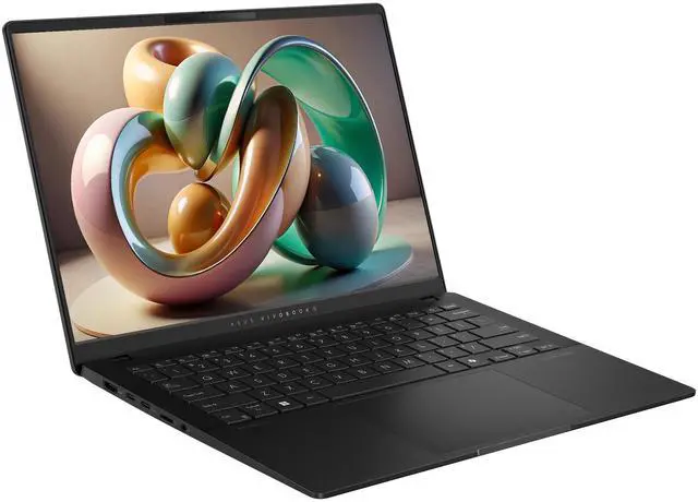 Alt view image 6 of 7 - ASUS Vivobook S14 Copilot+ Laptop, AMD Ryzen AI 9 HX-370, 32 GB LPDDR5x RAM, 1 TB PCIe SSD, 14" WUXGA (1920x1200) OLED Display, AMD Radeon 890M Graphics, 1-zone RGB Keyboard, W11 Home, Neutral Black