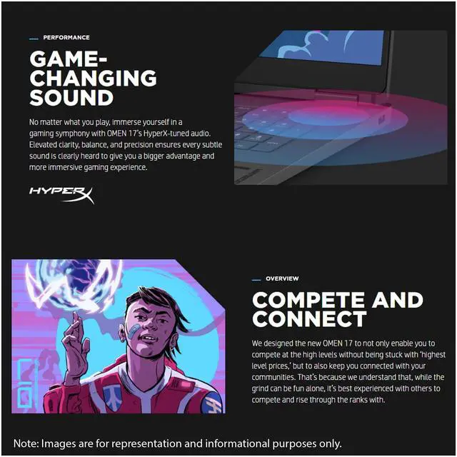 Alt view image 5 of 7 - HP OMEN Gaming Laptop, AMD Ryzen AI 9-365, 64 GB DDR5 RAM, 1 TB PCIe SSD, 17.3" FHD (1920x1080) 144Hz Display, Nvidia G-Force RTX 5060, 1-Zone RGB Backlit Keyboard, W11 Home, Black