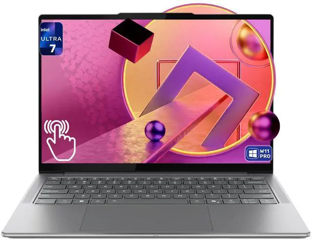 Main image of Lenovo Slim 7i Copilot+ Laptop, Intel Ultra 7-258V, 32 GB LPDDR5x RAM, 2 TB PCIe SSD, 14" WUXGA (1920x1200) OLED Touchscreen, Integrated Intel Arc Graphics 140V, Backlit Keyboard, W11 Pro, Luna Grey