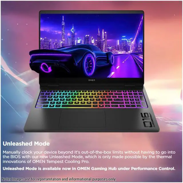 Alt view image 2 of 7 - HP OMEN MAX Gaming Laptop, Intel Ultra 9-275HX, 32 GB DDR5 RAM, 2 TB PCIe SSD, 16" WUXGA (1920 x 1200) 165 Hz Display, Nvidia G-Force RTX 5090, 1-zone RGB Backlit Keyboard, W11 Home, Shadow Black