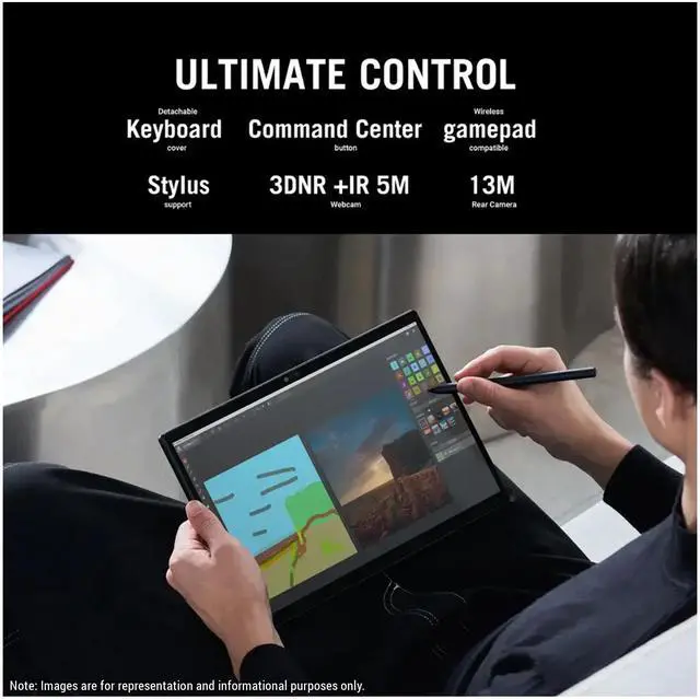 Alt view image 3 of 7 - ASUS ROG Flow Z13 Gaming Laptop, AMD Ryzen AI MAX+ 395, 32 GB LPDDR5x RAM, 2 TB PCIe SSD, 13.4" 2.5K (2560x1600) 180Hz Touchscreen, AMD Radeon 8060S Graphics, 1-Zone RGB Keyboard, W11 Pro, Off Black