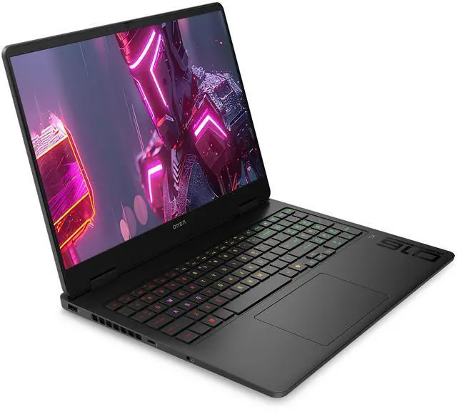 Alt view image 6 of 7 - HP OMEN Slim 16 Gaming Laptop, Intel Ultra 9-285H, 64 GB DDR5 RAM, 2 TB PCIe SSD, 16" WQXGA (2560 x 1600) 240Hz Display, Nvidia G-Force RTX 5070, Backlit 4-Zone RGB Keyboard, W11 Home, Shadow Black