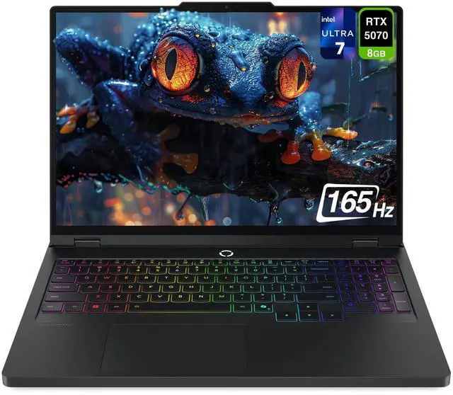 Main image of Lenovo Legion Pro 5 Gaming Laptop, Intel Ultra 7-255HX, 64 GB DDR5 RAM, 4 TB PCIe SSD, 16" WQXGA (2560x1600) 165Hz Display, Nvidia G-Force RTX 5070, 24-Zone RGB Backlit, W11 Home, Eclipse Black