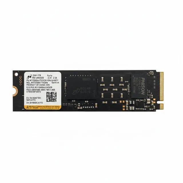 Main image of Micron 2500 1TB m.2 NVMe Gen 4x4 3.3V 2.5A 2280 Solid State SSD MTFDKBA1T0QGN-1BN1AABGA
